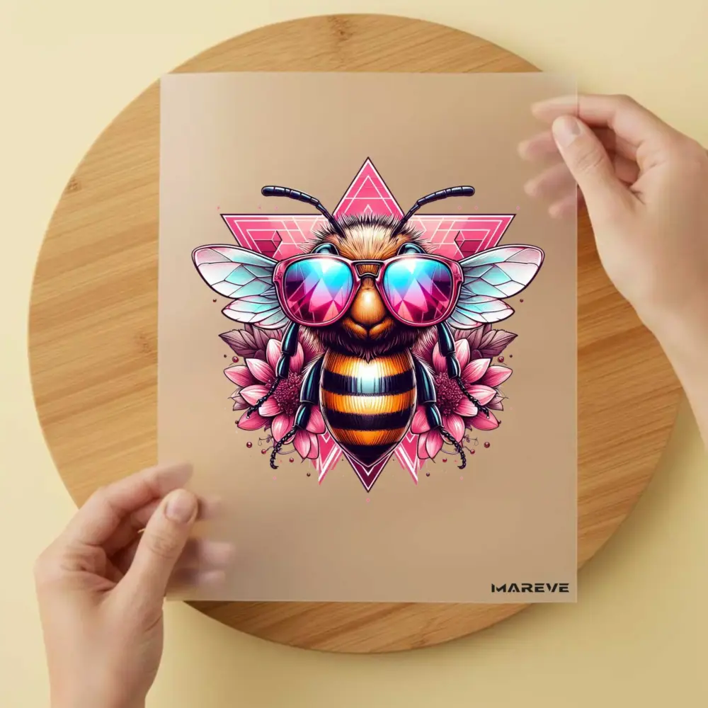 Bügelbild/Sticker - Pink Bee - Cool