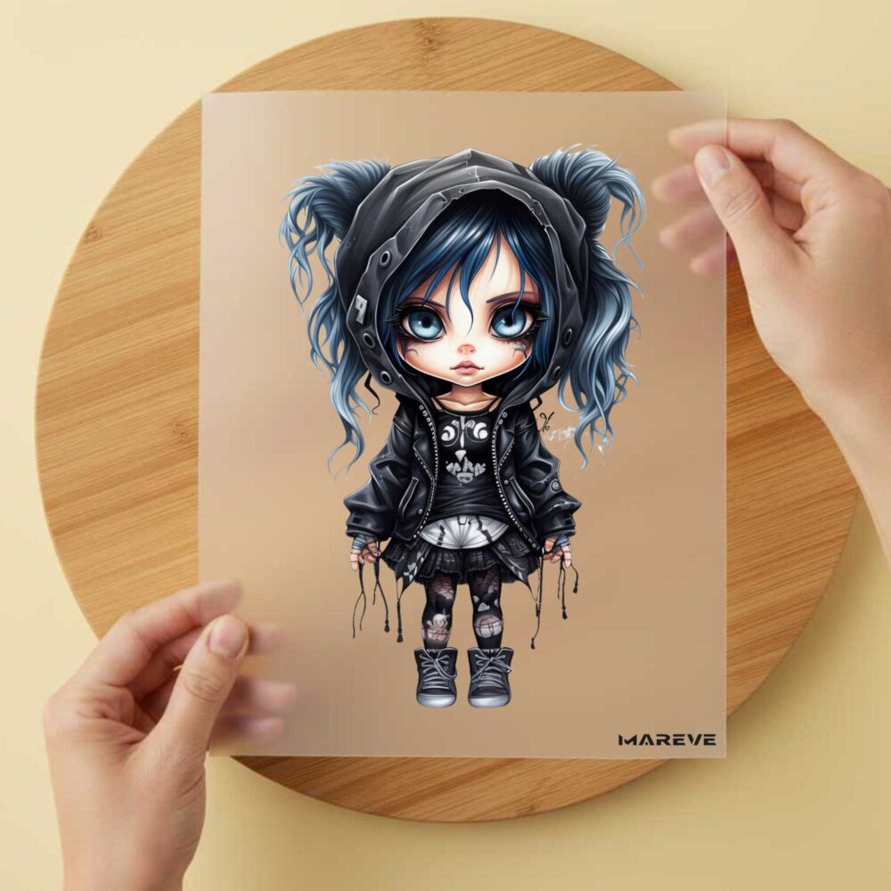 Bügelbild/Sticker - Rock Girl - Kapuze