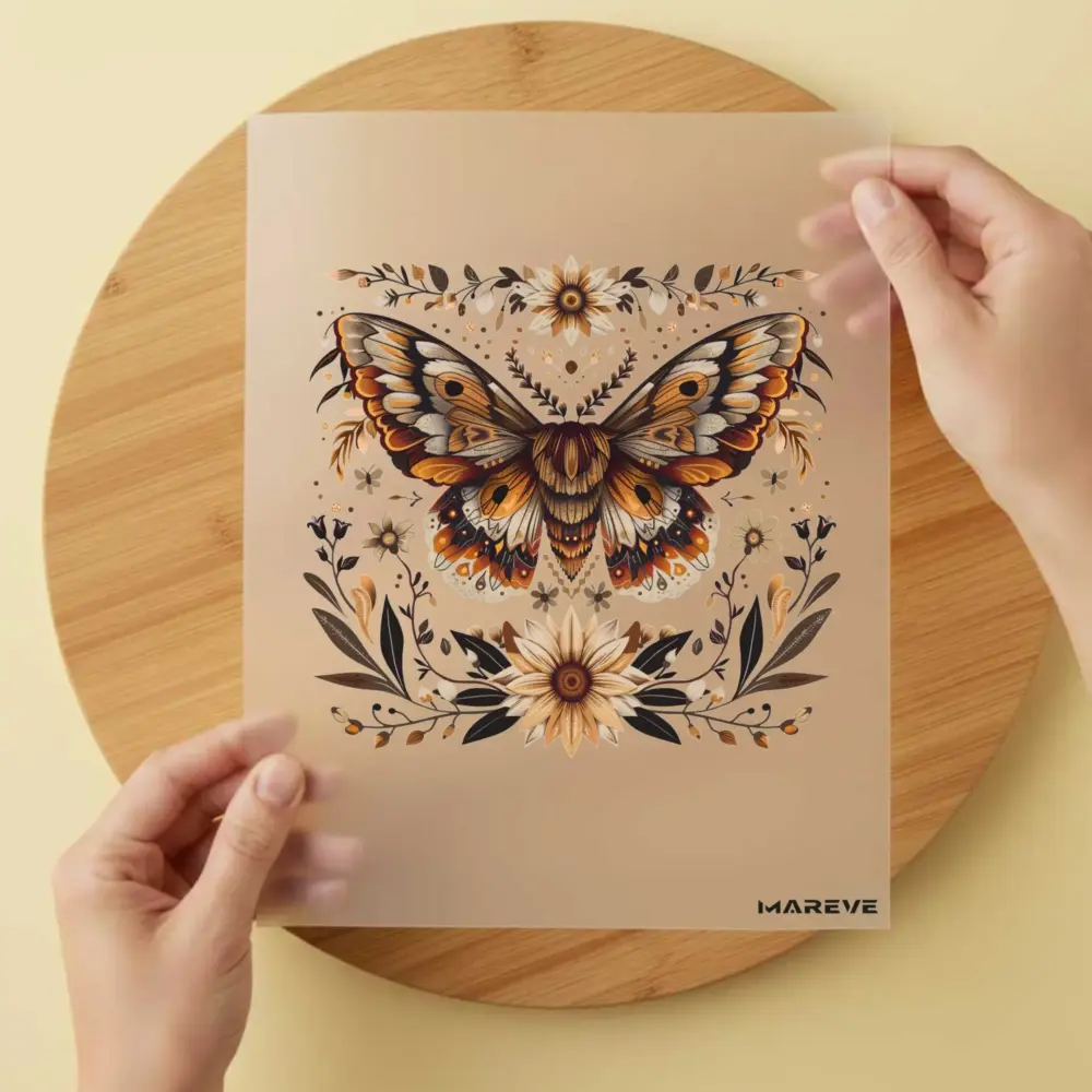 Bügelbild/Sticker - Schmetterling - Braun