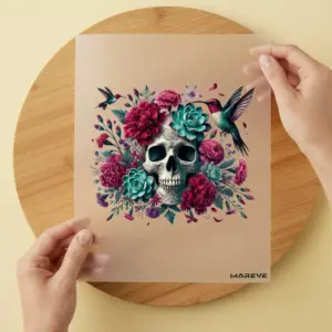Bügelbild/Sticker - Skull - Kaktus