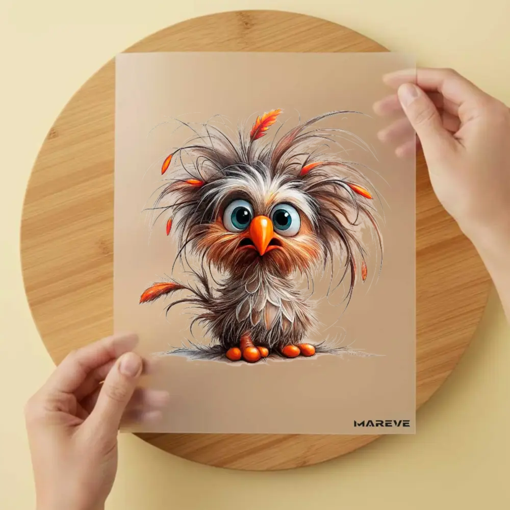 Bügelbild/Sticker - Struppelhuhn