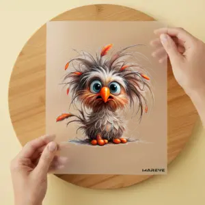 Bügelbild/Sticker - Struppelhuhn