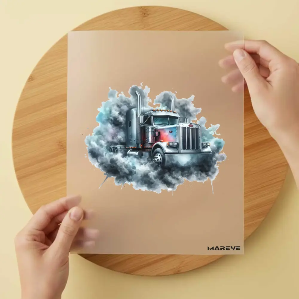 Bügelbild/Sticker/Sticker - Truck - Grau
