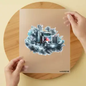 Bügelbild/Sticker/Sticker - Truck - Grau