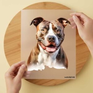 Bügelbild/Sticker - Watercolour - American Staffordshire Terrier