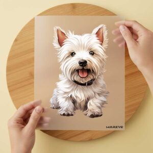 Bügelbild/Sticker - Watercolour - West Highland White Terrier