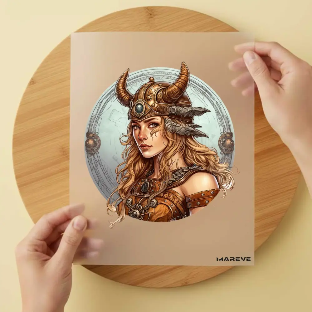 Bügelbild/Sticker - Wikinger Frau