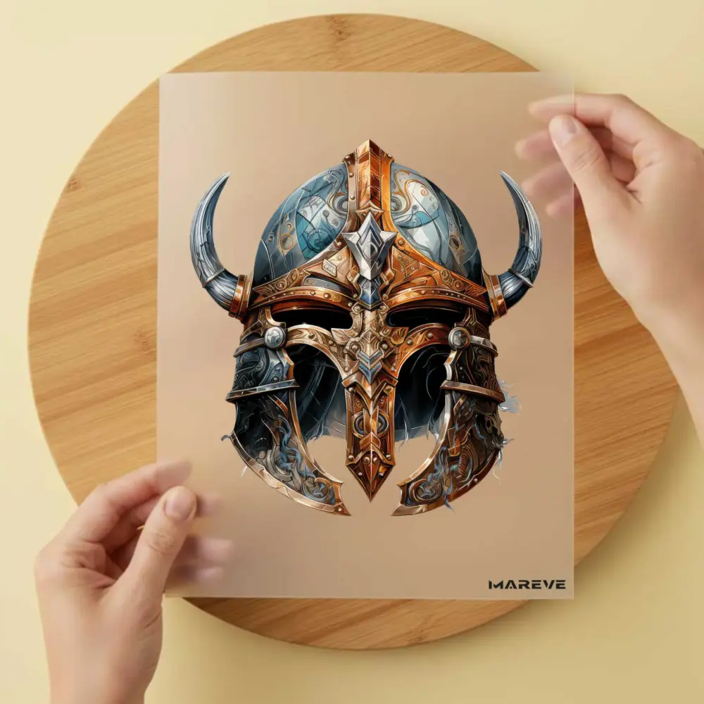 Bügelbild/Sticker -Wikinger Helm