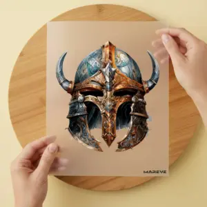 Bügelbild/Sticker -Wikinger Helm