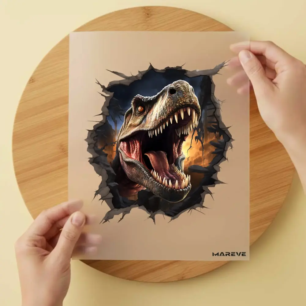 Bügelbild/Sticker - Wilder Dinosaurier