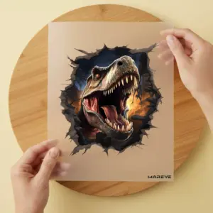 Bügelbild/Sticker - Wilder Dinosaurier