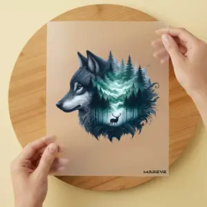 Bügelbild/Sticker - Wolf - Wild - Forrest 1