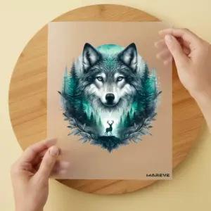 Bügelbild/Sticker - Wolf - Wild - Forrest 3