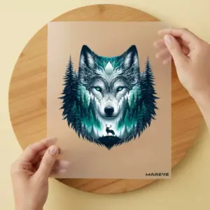 Bügelbild/Sticker - Wolf - Wild - Forrest 4