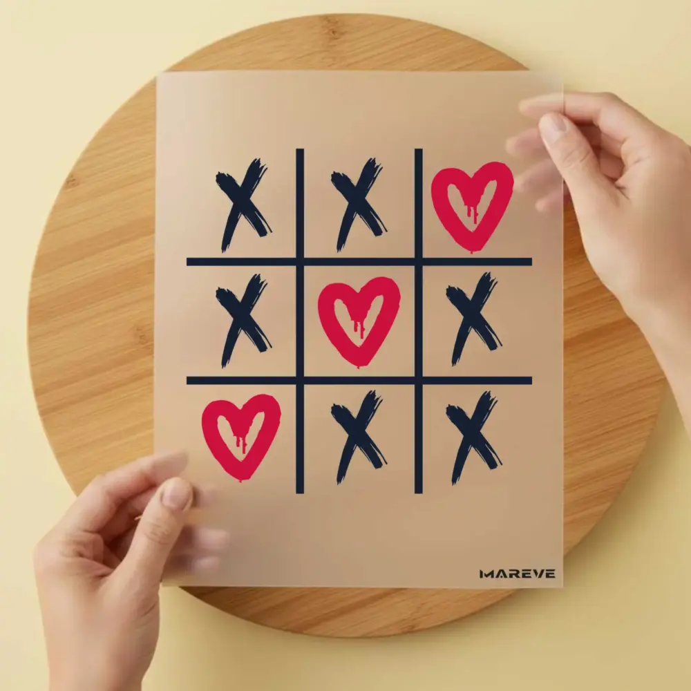 Bügelbild/Sticker - XOXO - Herz/Kreuz