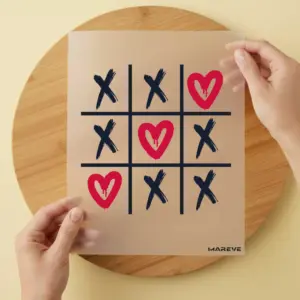 Bügelbild/Sticker - XOXO - Herz/Kreuz