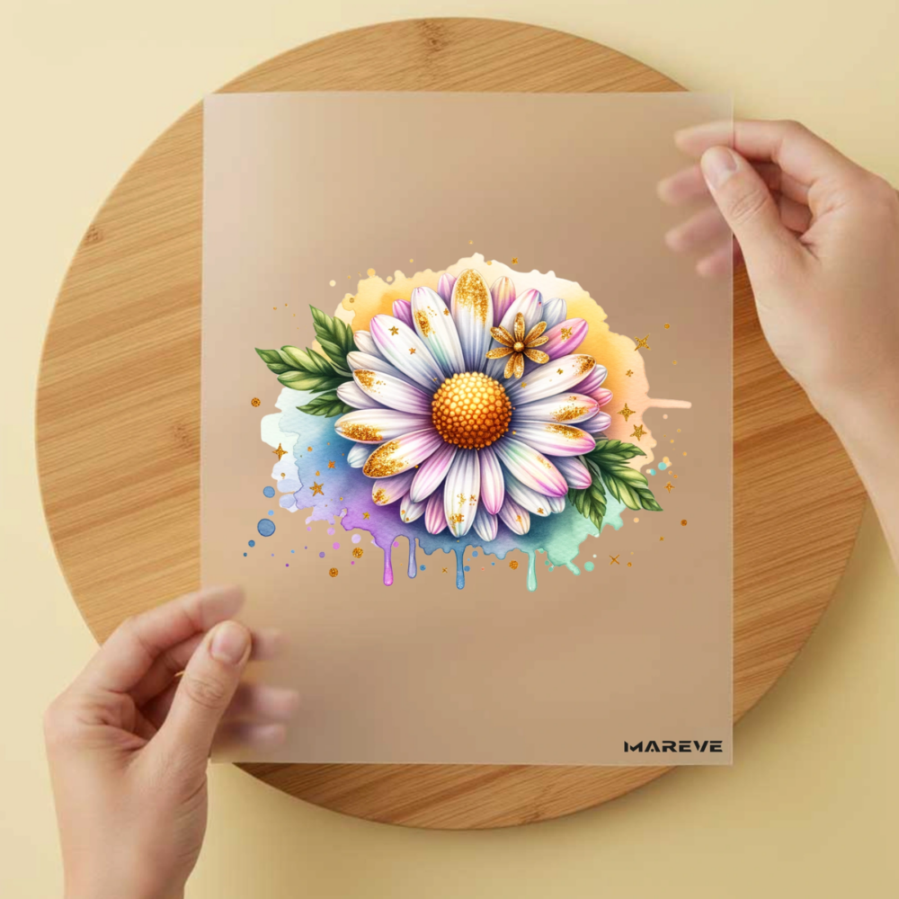 Bügelbild/Sticker Blume Watercolour
