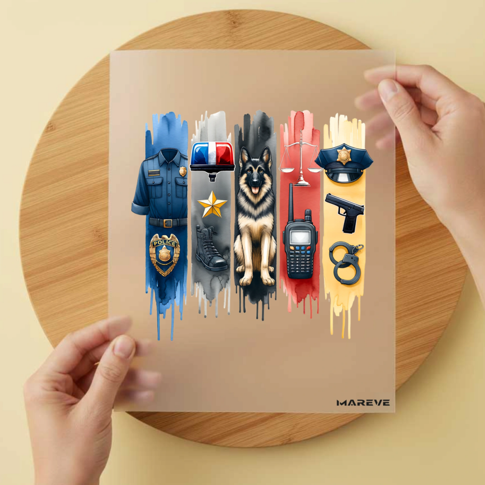 Bügelbild/Sticker Design Polizei – DTF Bügelbild und UV DTF Sticker