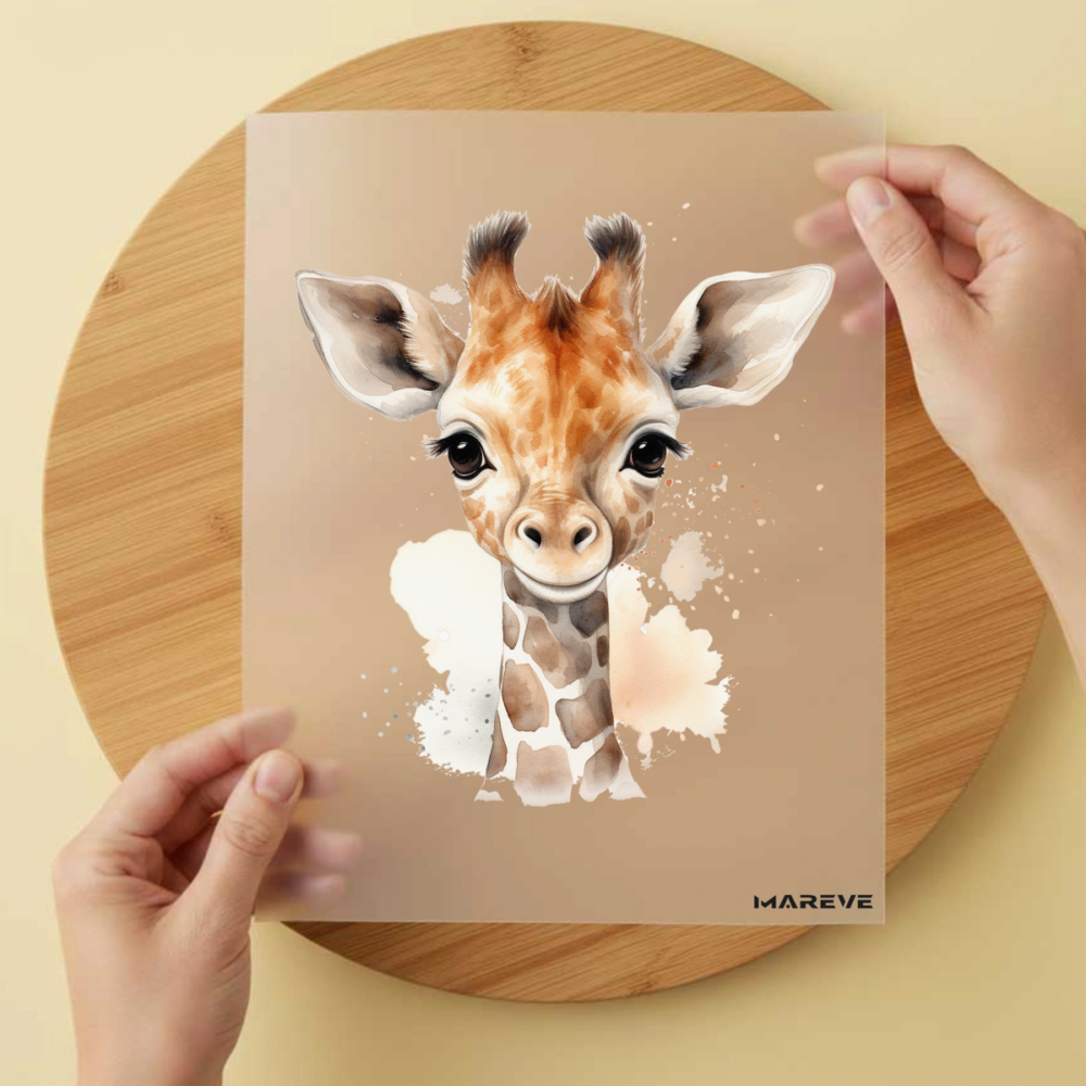 Bügelbild/Sticker Giraffenkopf Watercolour