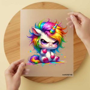 Bügelbild/Sticker Einhorn Stinkefinger