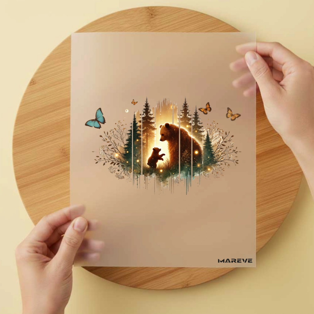Bügelbild/Sticker Mama- und Babybär