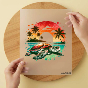 Bügelbild/Sticker Schildkröte Retrosummer