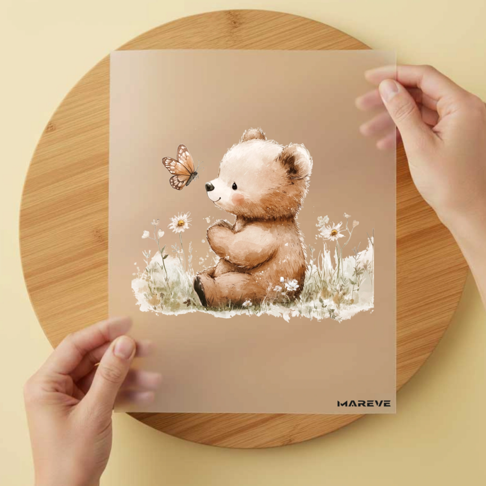 Bügelbild/Sticker Teddy Schmetterling
