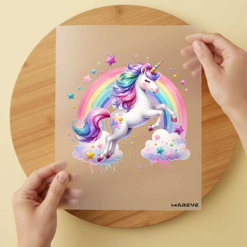 Bügelbild/Sticker Unicorn Rainbow – DTF Bügelbild und UV DTF Sticker