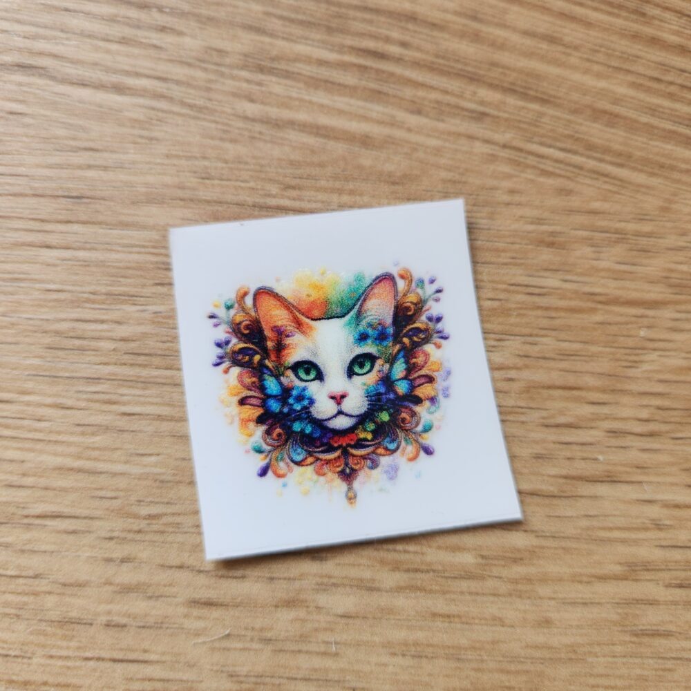 Sticker - Katze Weiß - 2,5cm