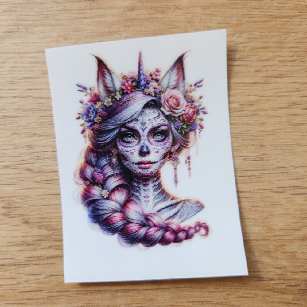 Sticker - Frau Einhorn - 6cm