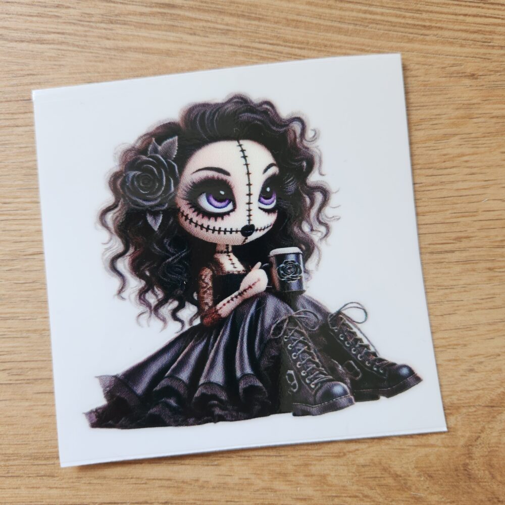 Sticker - Mädchen Schwarz- 7cm