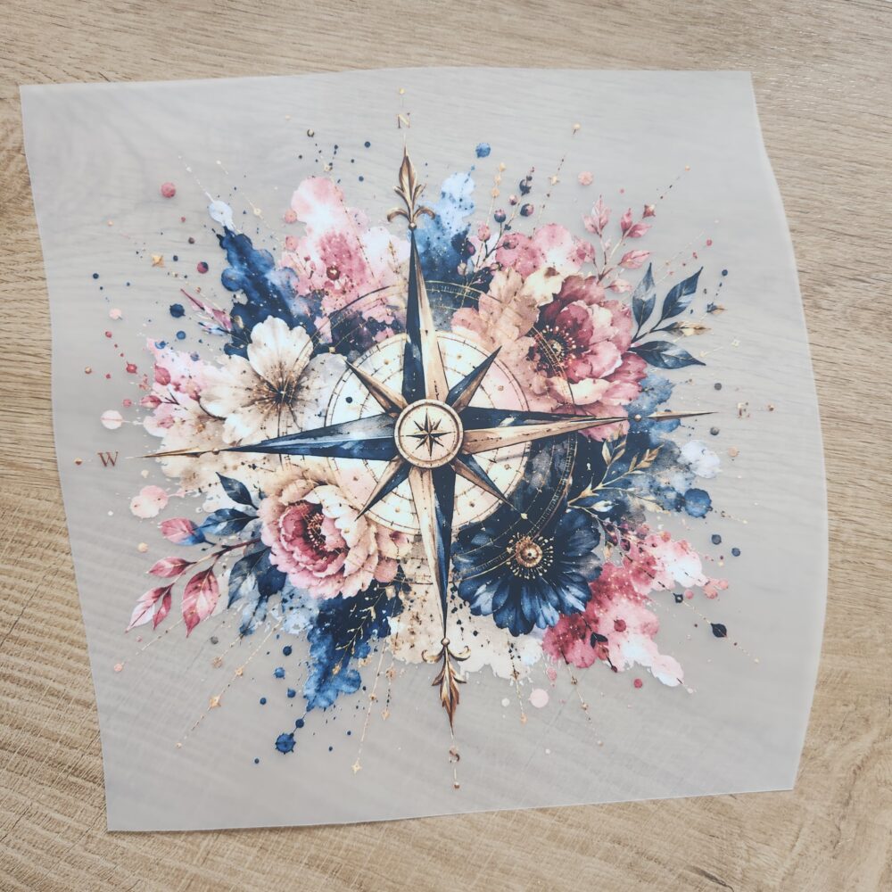Bügelbild - Kompass Blau - 20cm