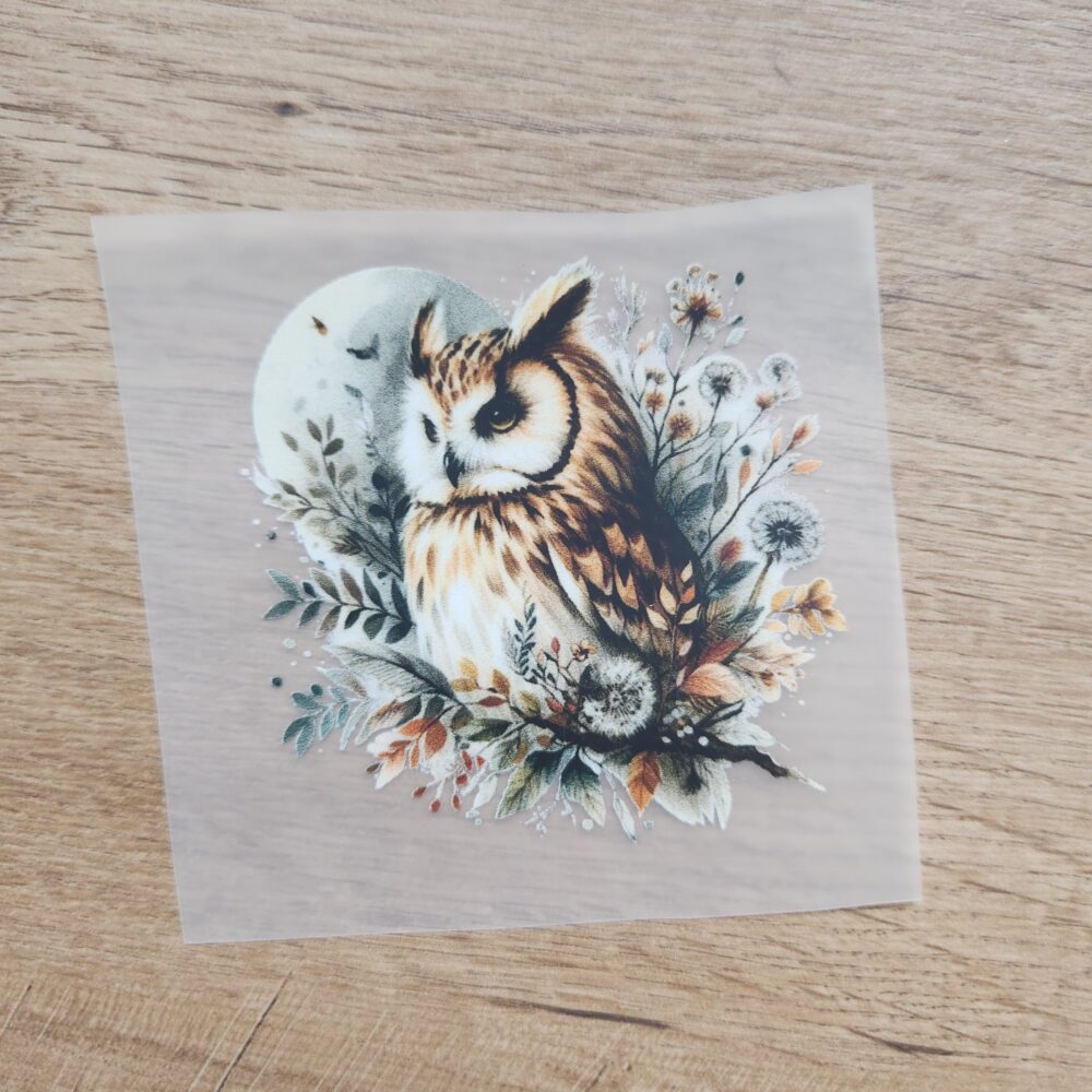 Bügelbild - Eule Mond - 7cm