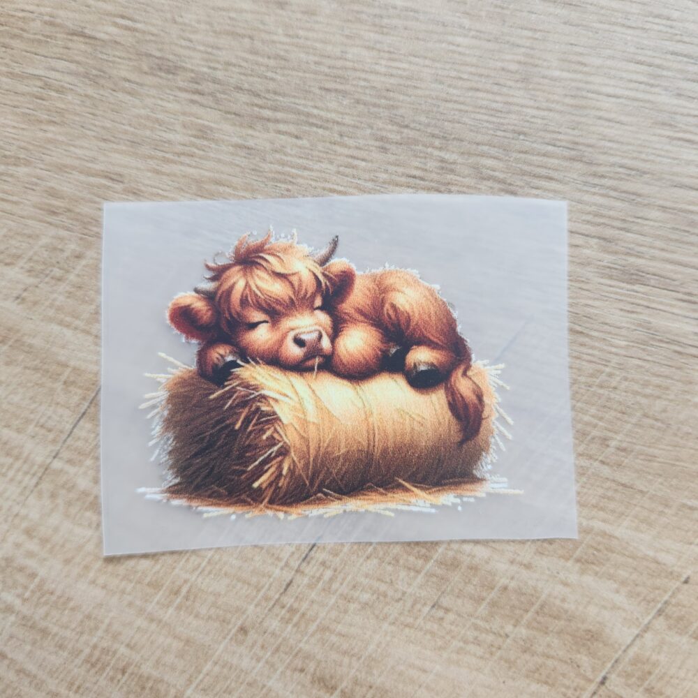 Bügelbild - Kuh Stroh - 5cm