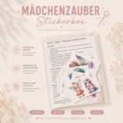 Mädchenzauber Themenbox – 15 UV DTF Sticker | Einhorn, Meerjungfrau, Fee & Fantasy-Motive – DTF Bügelbild und UV DTF Sticker
