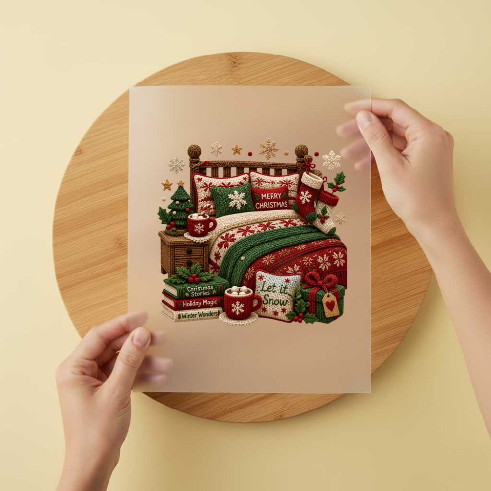 Bügelbild/Sticker Christmas Wohlfühlzeit Gestrickt