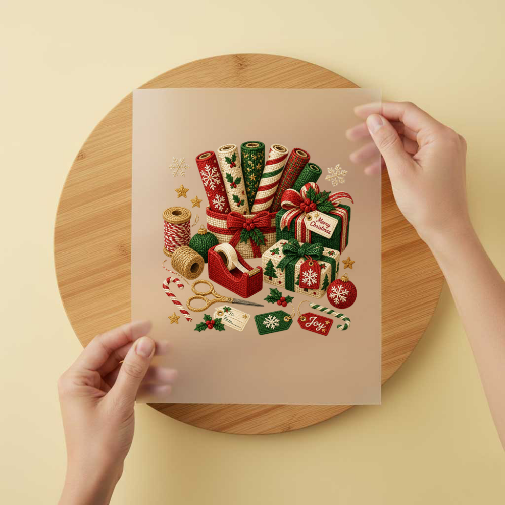 Bügelbild/Sticker Geschenke Verpacken Gestrickt