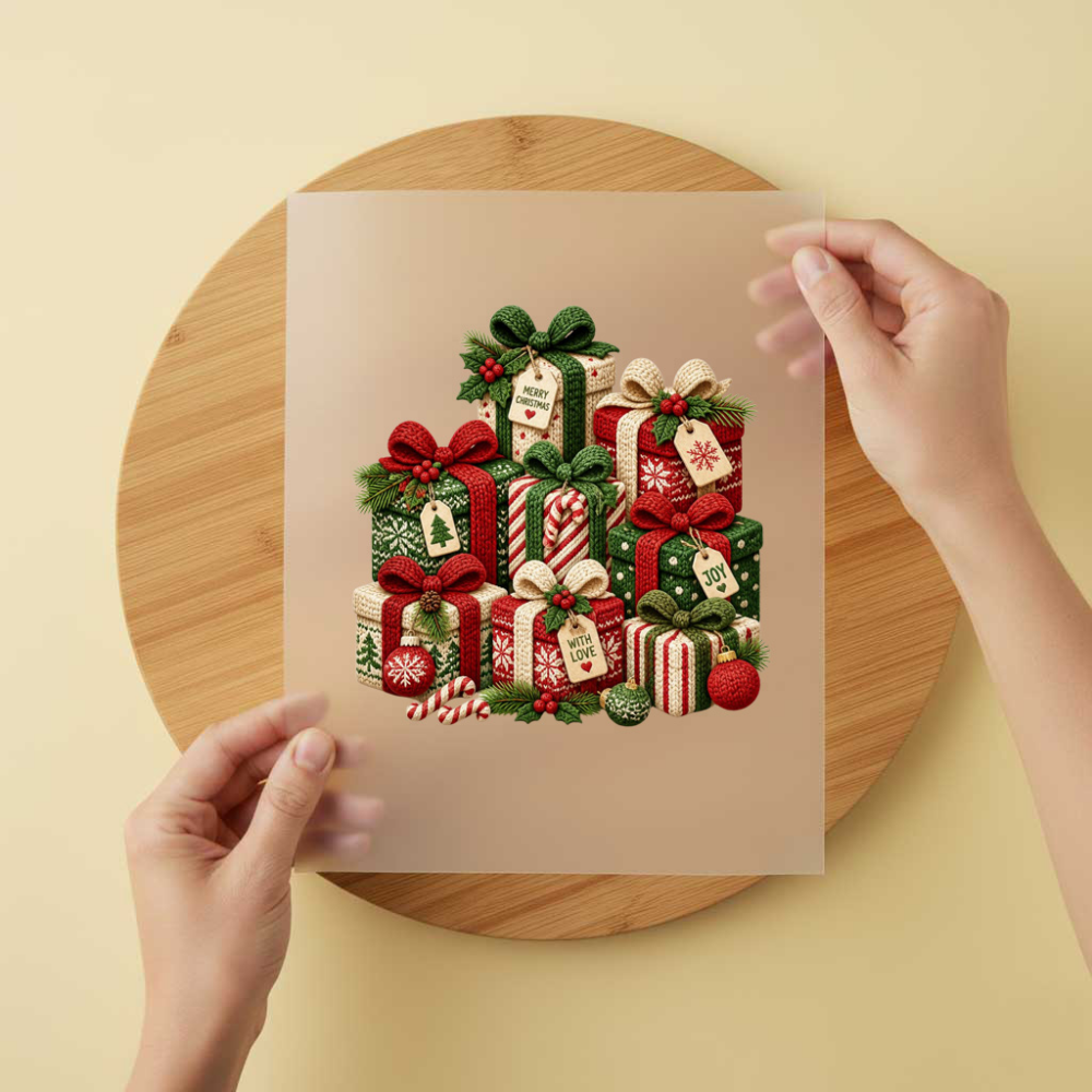 Bügelbild/Sticker Geschenkset Gestrickt
