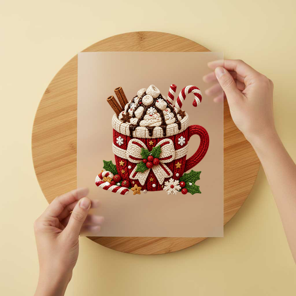 Bügelbild/Sticker Hot Kakao Gestrickt