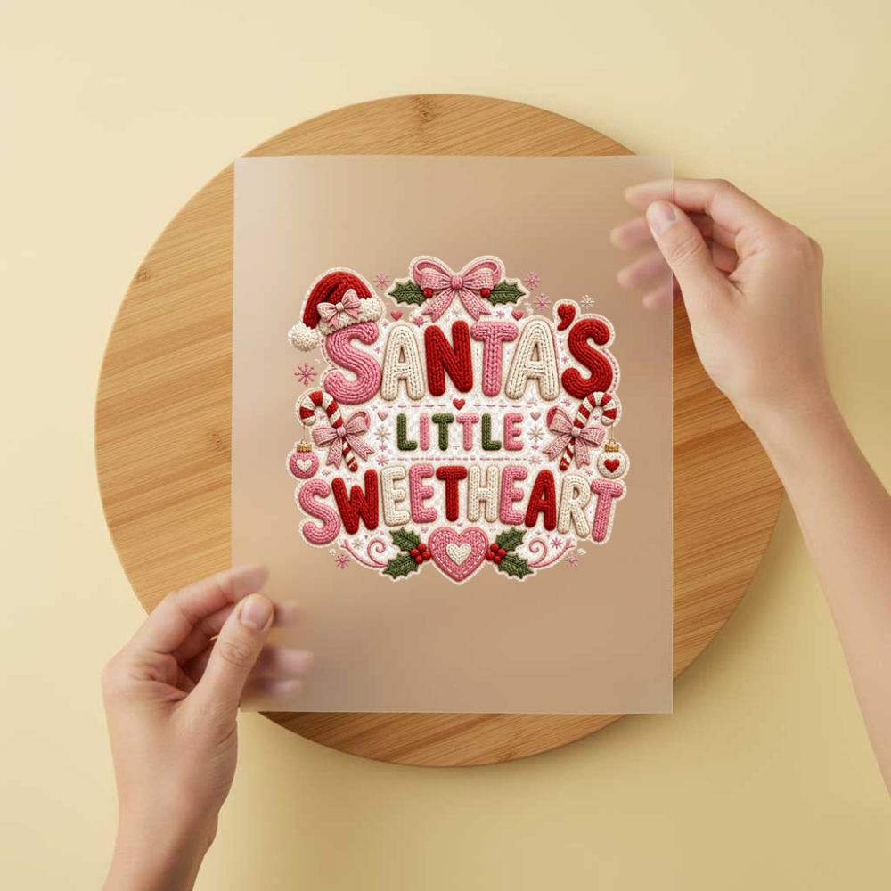 Bügelbild/Sticker Santas Sweetheart Gestrickt