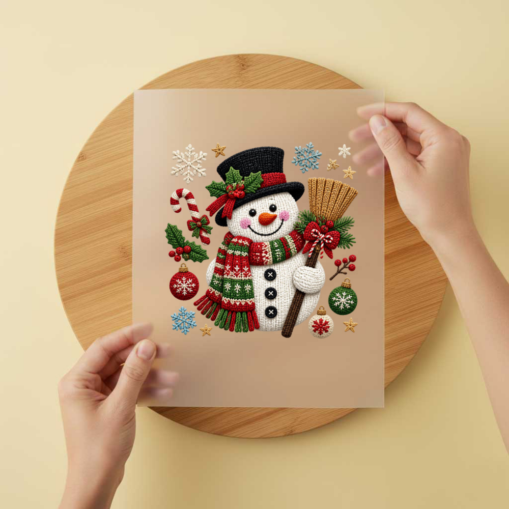 Bügelbild/Sticker Snowman Gestrickt