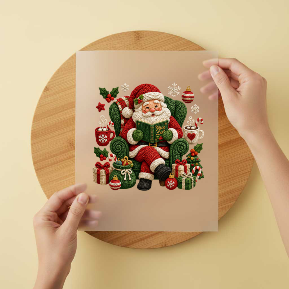Bügelbild/Sticker Weihnachtsgeschichte Gestrickt