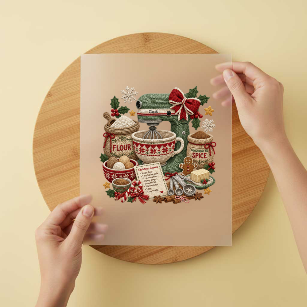 Bügelbild/Sticker Weihnachtsmixer Gestrickt