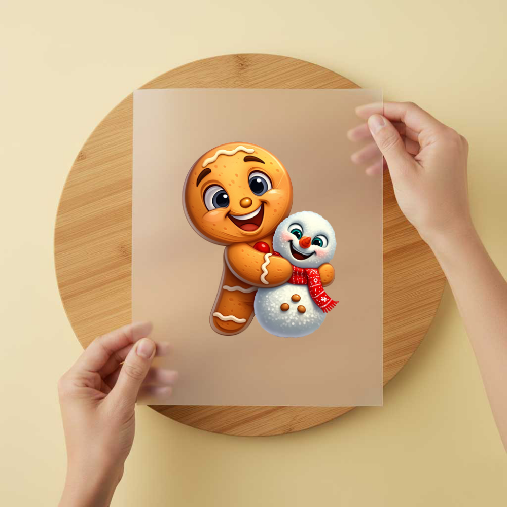 Bügelbild/Sticker Pfefferkuchen Schneemann