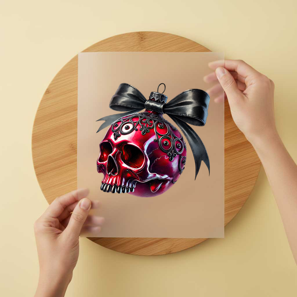 Bügelbild/Sticker Skull Kugel