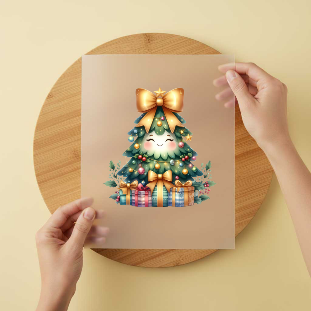 Bügelbild/Sticker Tannenbaum Goldig