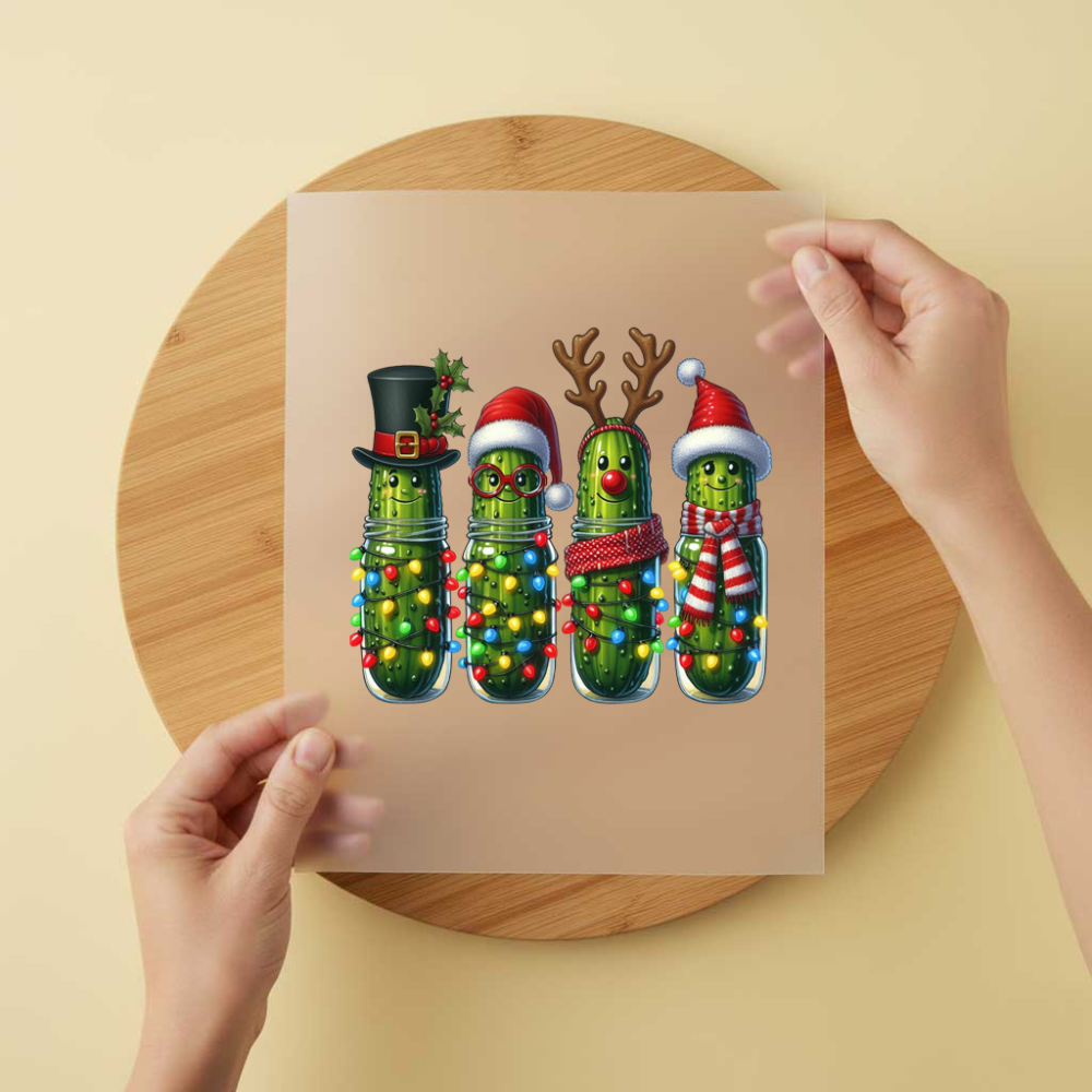 Bügelbild/Sticker Weihnachtsgurken
