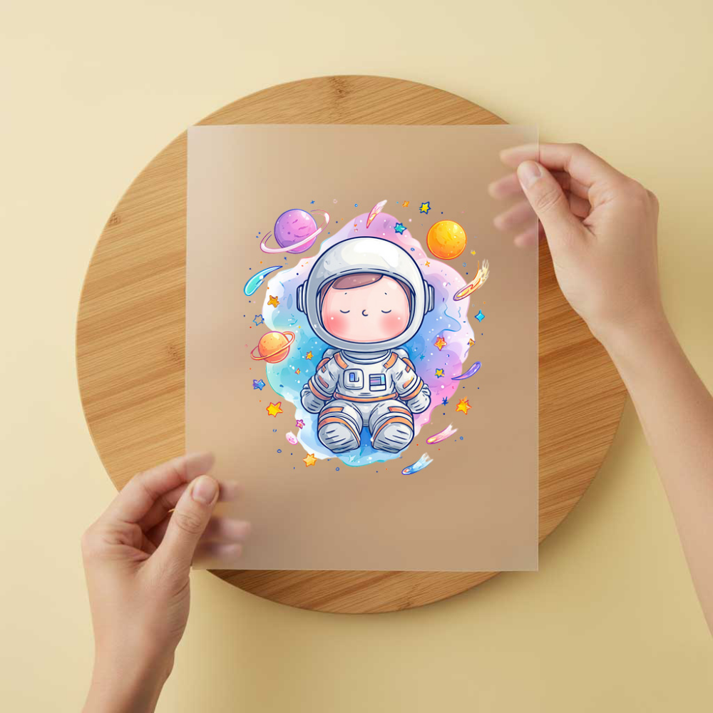 Bügelbild/Sticker Astronaut Planeten