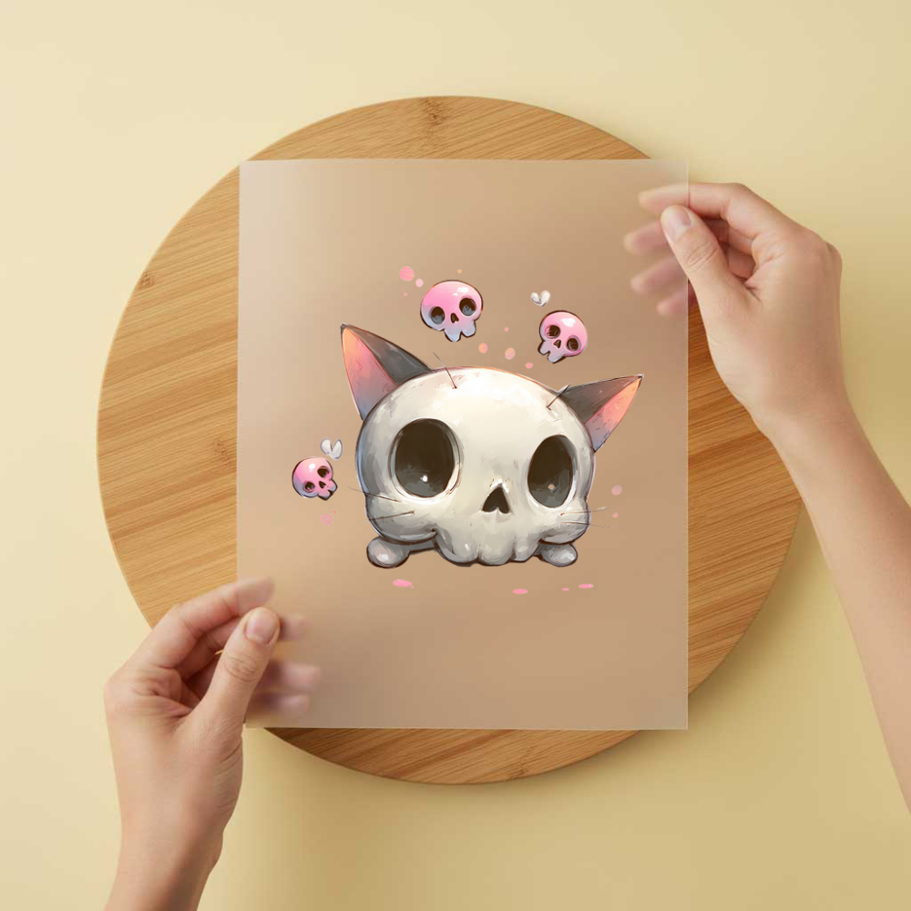 Bügelbild/Sticker Cat Skull