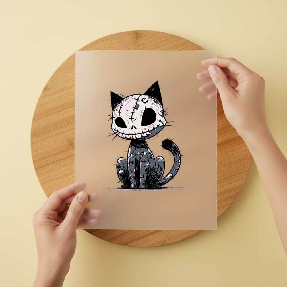 Bügelbild/Sticker Katze Dark